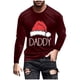 thumbnail image 2 of Blusas y camisas de manga larga y cuello redondo para hombre, informales, con estampado navideño, deportivas, de poliéster., 2 of 5
