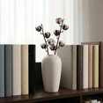 thumbnail image 4 of REGALWOVEN Ceramic Vase for Home Decor, Ribbed Textured Flower Vase for Boho , Small Minimalist Decorative Vase for Shelf, Office White 3.1"L x 3.1"W x 6.1"H, 4 of 5