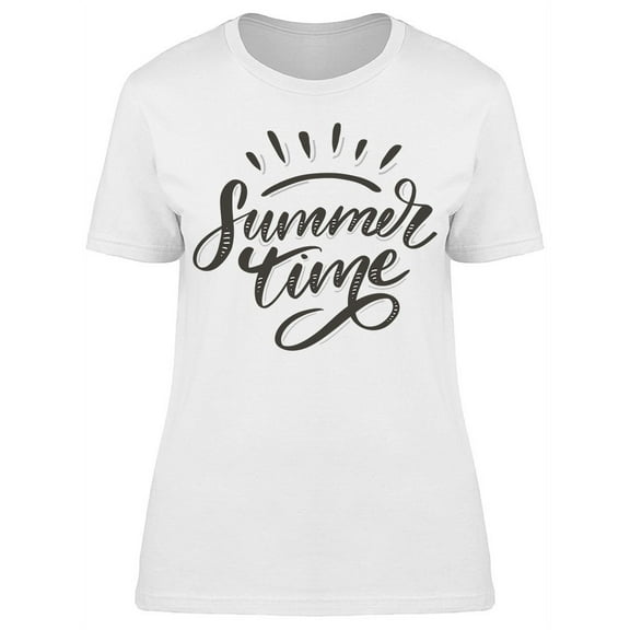 Summer Time Lettering Sun T-Shirt Women -Image by Shutterstock, Female Medium