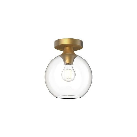 Alora Lighting Fm506108cl Castilla 8" Wide Semi-Flush Globe Ceiling Fixture - Gold