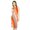 Orange, variant on Bimba Women Knee Length Orange Dress Racer Back Bodycon Chic Holiday Clothing