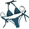 thumbnail image 2 of Traje de baño para mujer Traje de baño de color sólido para mujer + bañador y bikini de moda Traje de baño dividido Trajes de baño para mujer, 2 of 6