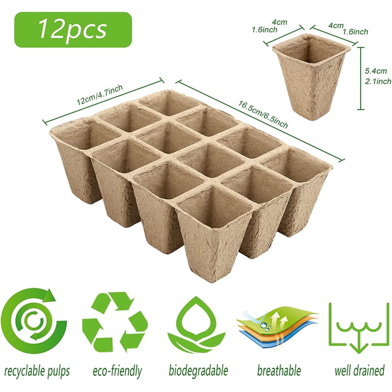 Naler Biodegradable Seed Starter Trays, 14 Pack (168 Cells) photo 2