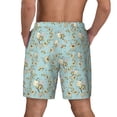 thumbnail image 2 of Lsque Mens Swim Trunks Cute Honeybees Pattern - Bathing Suit Compression Liner - Beach Swim Shorts Swimwear - (S-3XL) - Stretch Quick Dry -Medium, 2 of 9