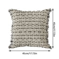 thumbnail image 2 of Ruffle Throw Pillow Covers for Couch 17.7x17.7 Inch Stripe Ruffle Couch Pillows for Living Room 45x45cm Hidden Zipper Pillow Or Cute Outdoor Pillow Covers (without Inner Core), 2 of 3