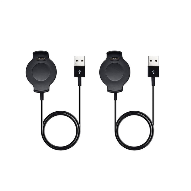 2X Cable de Carga USB Adecuado para Watch 2 / Watch 2 Pro Base de Cargador de Reloj Inteligente Cable de Carga MagnéTico (Negro)