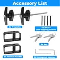 thumbnail image 3 of 2Pcs Shed Door Latch T Handle Lock Kit with 4 Keys and 4 Screws 5-1/2inch Stem Shed Door Handle Lock Zinc Alloy Shed Door Hardware Easy to Install for Shed Gate Barn Playhouse, 3 of 9