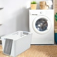 thumbnail image 5 of Darzheoy Laundry Basket, 2 pcs Plastic Hamper with Handles, Open Storage Bin to Organize Closets, Cabinets, Pantry, Shelving and Countertop Space, Suitable for Families and Dorms, 5 of 8