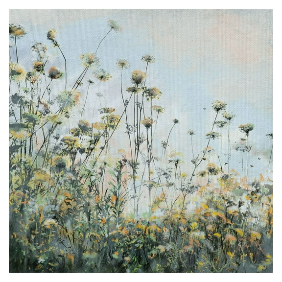 Masterpiece Art Gallery Growing Wild Flowers By Studio Arts Canvas Art Print 24" x 24"