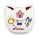 thumbnail image 2 of PUTTER de GOLF CUBIERTA CABEZACIONES Guardia de Manga Magnético Cierre de Cuchillas Club Protector Bordado Novelty PU Impermeable para Golffer Sports Estilo 3 negro Soledad Cubierta de putter de golf, 2 of 10