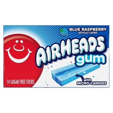 Airheads Gum 12/14S Blue Rspbry - Pack of 12