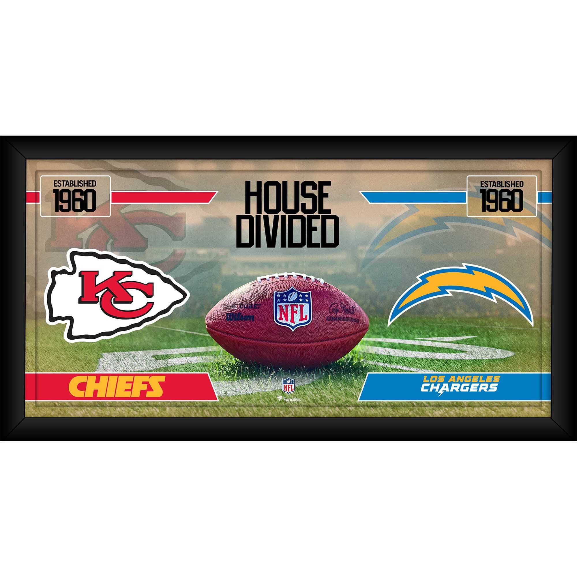 Kansas City Chiefs vs. Los Angeles Chargers Framed 10' x 20' House