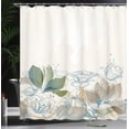 thumbnail image 3 of Ambesonne Flower Shower Curtain, Art Floral Romance Hibiscus, 69"Wx84"L, Olive Green, 3 of 4