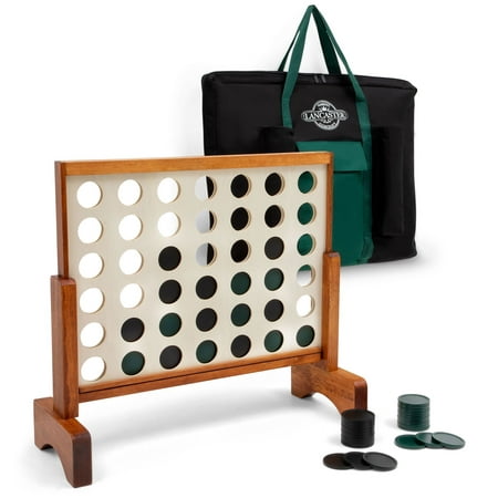 Lancaster Gaming Company 3 Foot 4 In A Row Wooden Outdoor Game Set w/ Carry (Best Games In 2019)