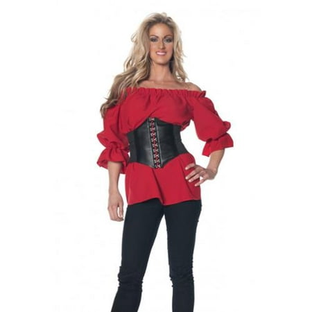 Renaissance 3/4 Sleeve - Red Sexy Adult Womens Halloween Costume