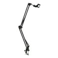 Microphone Scissor Stand Suspension Professional Metal with Adjustable Arm Mic Holder Black