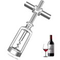 thumbnail image 1 of Abridor de vino Abridor de vino de aleación de zinc Sacacorchos de campana, cuchillo de servidor cruzado de tornillo usado, 1 of 5