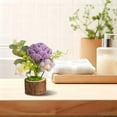 thumbnail image 4 of Xoiie Handmade Crochet Flowers Pot, Wooden Flower Bouquet, Crochet Rose Bouquet Knitted Creative Potted Plant Cute Home Desktop Decorations and Gifts for Friends, Lovers, Classmates, 4 of 6