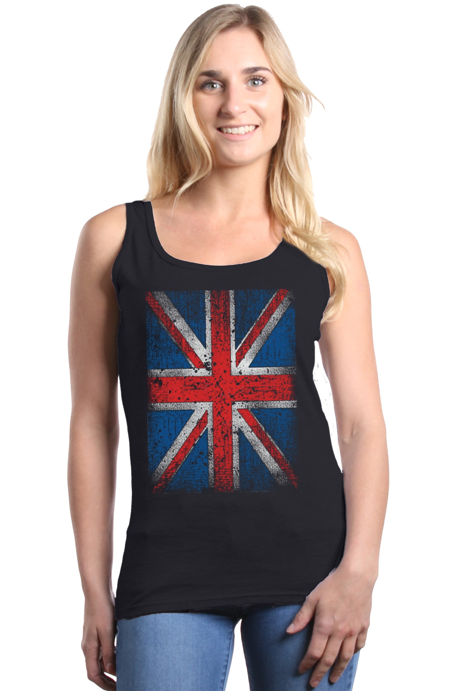 Shop4Ever - Shop4Ever Women's Union Jack British Flag UK Graphic Tank ...