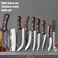 thumbnail image 4 of ABLINK Butcher Knife Set, 8 Pcs Japanese Hand Forged Damascus Steel for Meat Cutting, 4 of 12
