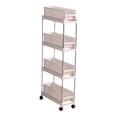 thumbnail image 1 of Cart de almacenamiento delgado Cart de carrito resistente Sturdy Rack Estantería de cocina Organizador de almacenamiento de estantería para el hogar 4 capa, 1 of 9