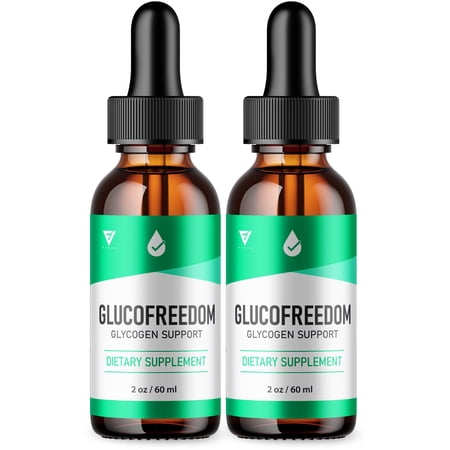 (2 Pack) Gluco Freedom Blood Support Supplement GlucoFreedom Drops (4oz)