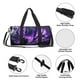 thumbnail image 4 of Balery Purple Pattern White Tiger Bolsa de Gimnasio para Mujeres y Hombres, Bolsa de Viaje Impermeable, Bolsa de Fin de Semana con Compartimento para Zapatos y Bolsillo Húmedo, 4 of 6