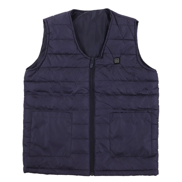 Heated Vest V Neck Smart Constant Temperature Breathable Warm Heating Vest for Winter Royalblue 5XL