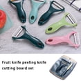 thumbnail image 4 of 3pcs Cutter Set Multipurpose Sharp Convenient Chopping Board Board Apples Lemon Lemon Fruit Peelers Potato Tomato Carrot Supplies, 4 of 9