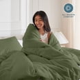 thumbnail image 5 of Bare Home Luxury Duvet Cover and Sham Set - Premium 1800 Collection - Ultra-Soft - California King, Cypress, 3-Pieces, 5 of 10