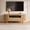 Oak, variant on Spruce & Spring 47.2" Mid-Century Modern Rattan Coffee Table with Sliding Doors and Open Storage, Oval Center Table with Rattan Drawer, Solid Wood Legs for Living Room, Oak