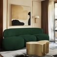 thumbnail image 2 of Meridian Furniture Venti Green Boucle Fabric Sofa, 2 of 20