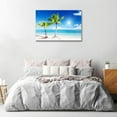 thumbnail image 5 of Palm Tree Wall Art Canvas Beach Themed Coastal Decor Blue Ocean Prints Pictures Artwork for Walls Modern Stretched and Framed Ready to Hang12x16inches, 5 of 6