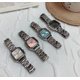 thumbnail image 2 of Reloj de estudiante de cuello blanco con tira de acero de alta gama, cuadrado, sencillo y elegante, para uso diario., 2 of 6