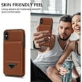 thumbnail image 5 of Phone Case for iPhone Xs Max Wallet Cover with Tempered Glass Screen Protector and RFID Slim Credit Card Holder Slot Stand Cell i X XR Xsmax 10x SX Xmax 10xs 10s 10 Plus Xmaxs Women Men Brown, 5 of 11
