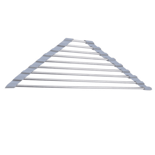 Triangle Dish Drying Rack for Sink Corner Roll Up Dish Drying Rack ...
