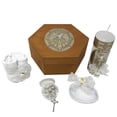 thumbnail image 1 of Set de velas de bautismo católico Arcángeles Mexicanos con caja y toalla, 1 of 7