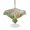 Light Beige Grass Green, variant on Outdoor Tablecloth with Umbrella Hole for Patio/Picnic/Party/Camping, Cute Animals Waterproof Table Cloth Round Cover Washable, Cartoon Summer Botanical Palm Leaves (Dia 60")