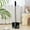 Black, variant on Qnjujn Broom and Dustpan Set with Rotatable Sweeping Head and Foldable Dustpan, Upright Storage Floor Cleaning Tool with Hair Scraper for Home Indoor and Outdoor Use