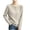 Beige, variant on Women's Button Down Sweaters Casual Soft Crew Neck Long Sleeve Cable Knit Cardigan Loose Dressy Solid Color Business Sweaters XXL
