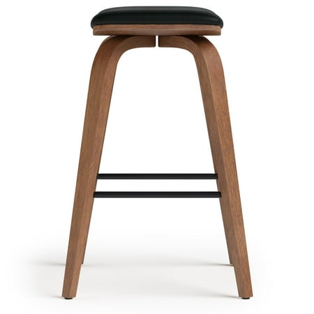 Simpli Home - Larsen Saddle Bar Stool (Set of 2) - Black