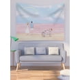 thumbnail image 2 of Tapiz de microtela Rainbow Beach Sky, 150 x 130 cm, 2 of 2