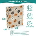 thumbnail image 3 of FORMRS 3 Ring Binder 1.5 inch with Pockets Clip Board 200 Sheets Capacity, Beige Halloween Pumpkin, 3 of 8