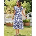 thumbnail image 6 of Zeagoo T Shirt Midi Dress for Women Summer Casual Tiered Dresses A Line Swing Long Dresses with Pockets Short Sleeve Beach Dress, 6 of 6