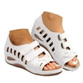 thumbnail image 3 of Mostsola Orthopedic Sandals for Women 2025 Hollow out Open Toe Hook and Loop Wedge Sandals, 3 of 5