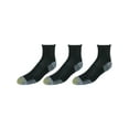 Men's Gold Toe 3015P Outlast Quarter Socks 3 Pack (Black O/S
