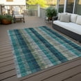 thumbnail image 6 of Addison Rugs Chantille Indoor/Outdoor Transitional Plaid Teal Washable Rectangle Rug, 3' x 5', 6 of 6