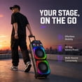 thumbnail image 5 of RIDWIND High Power Dual 15" Woofers Portable Bluetooth Speaker Indoor & Outdoor Loud Heavy Bass Sound System With Microphone RGB Party Lights Remote Control Support TWS/USB/FM/AUX/TF, 5 of 15