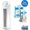 Febreze Mini Tower Air Purifier, White, FHT180W Solution Bundle