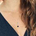 thumbnail image 3 of Gem Stone King 925 Silver and 10K Yellow Gold Pendant with Chain Sapphire Moissanite (1.04 Cttw), 3 of 3